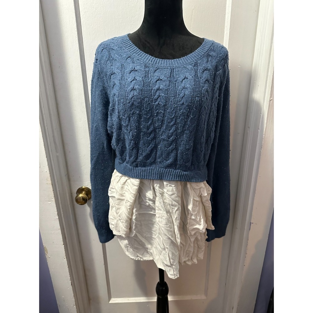A Glow Maternity Blue Knit Sweater in XL